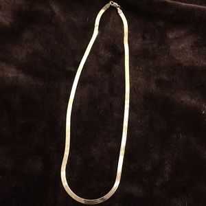 20” .925 sterling silver herringbone necklace